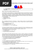 Exame OAB Distrito Federal 1º Exame 1ª Fase 2003