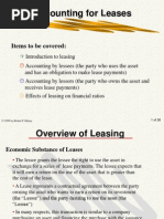 Accounting For Leases: Items To Be Covered