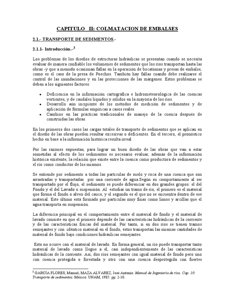 Colmatacion y Embalses | PDF