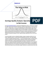 Earnings Quality Analysis- Operating Cash Flow to Net Income