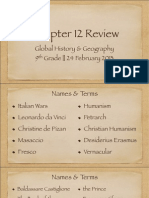 Chapter 12 Review: Global History & Geography 9 Grade - 24 February 2013