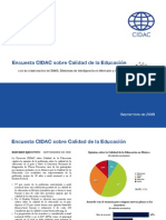 Encuesta CIDAC Sobre Calidad de La Educaci N PDF