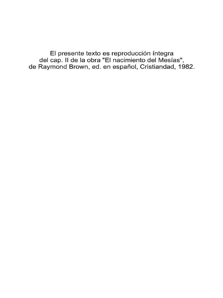 Brown Raymond E La Genealogia De Jesus Segun San Mateo Pdf Pdf