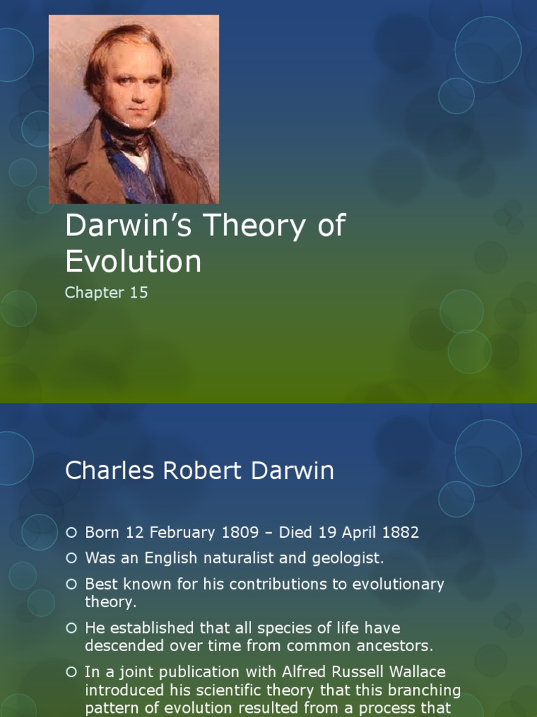 Darwin's Evolution Theory Overview | PDF | Charles Darwin | Evolution