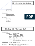Eleceng 458 - Computer Architecture