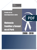 Violencia Familiar y Sexual Investigaciones en El Peru 2006 2010