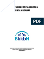 Komunikasi Orang Tua Remaja Mengenai Kesehatan Reproduksi