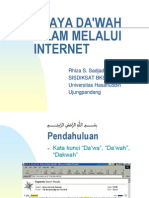 Upaya Da'Wah Islam Melalui Internet: Rhiza S. Sadjad Sisdiksat Bks PTN Intim Universitas Hasanuddin Ujungpandang
