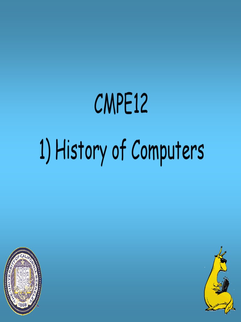 01 Computer History PDF Integrated Circuit Computer Architecture