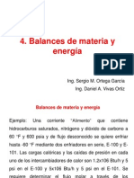 4. Balances de materia y energía