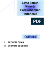 Lima Tahun Kinerja Perekonomian Indonesia