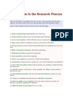 Basic Steps in The Research Process