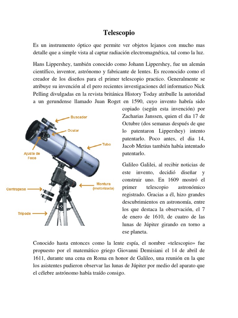 Manto Acechar Rechazar Telescopio y Microscopio (Resumen) | PDF | Telescopio | Microscopio
