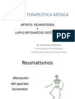 14. Manejo terapéutico de Lupus eritematoso sistémico y artritis reumatoide