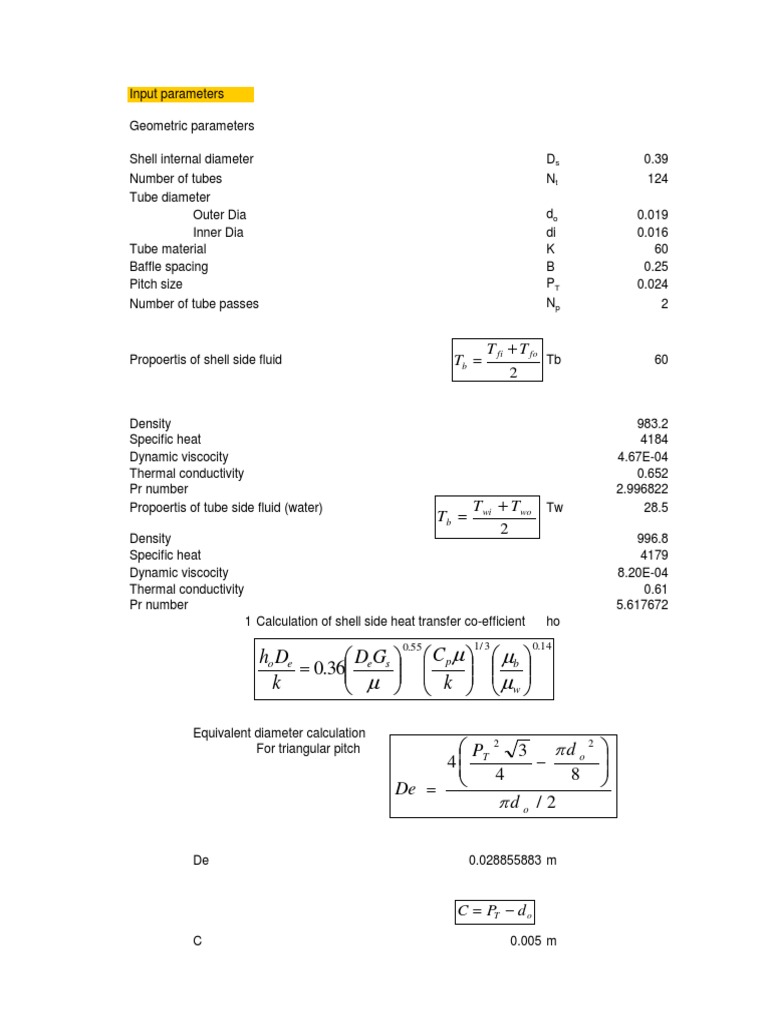 Heat Transfer Coefficient Calculations | PDF
