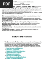 The Bioinformatics Toolbox Extends MATLAB