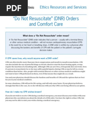 Dnr Handout 4 28 Cardiopulmonary Resuscitation Health Sciences