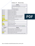 Windows Xp Shortcut Keys