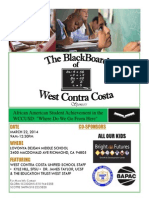 Blackboard of West Contra Costa Flyer For March 22