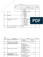 Questions Section 1: Socio Demographic Characteristics of Respondents (You Can Encircle or Tick On Your Choice) S.No Response Code - Years 1.