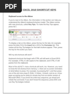 Microsoft excel shortcut keys