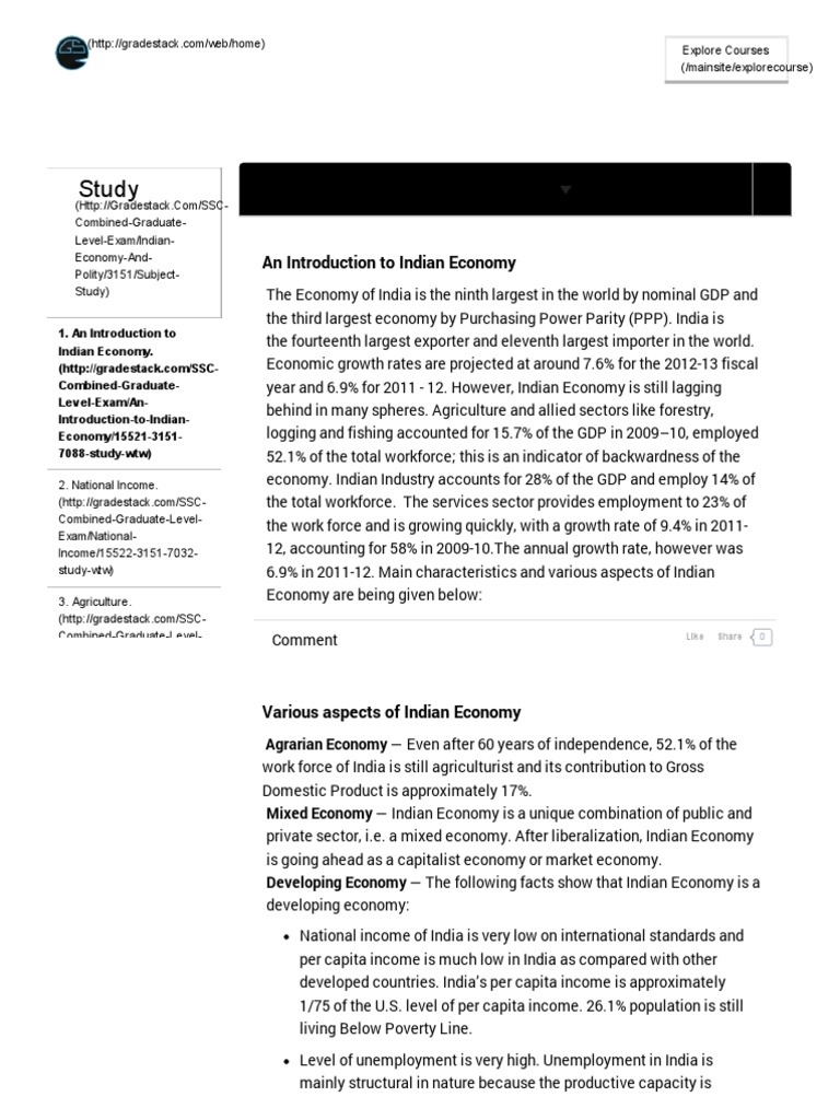 Overview of India's Mixed Economy | PDF | Economy Of India | Gross ...