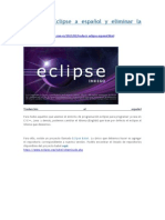 Traducir Eclipse A Español y Eliminar La Traducción