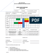 Borang Jadual Waktu Mengajar