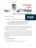 Chapter 2: Profile of Leadership Styles
