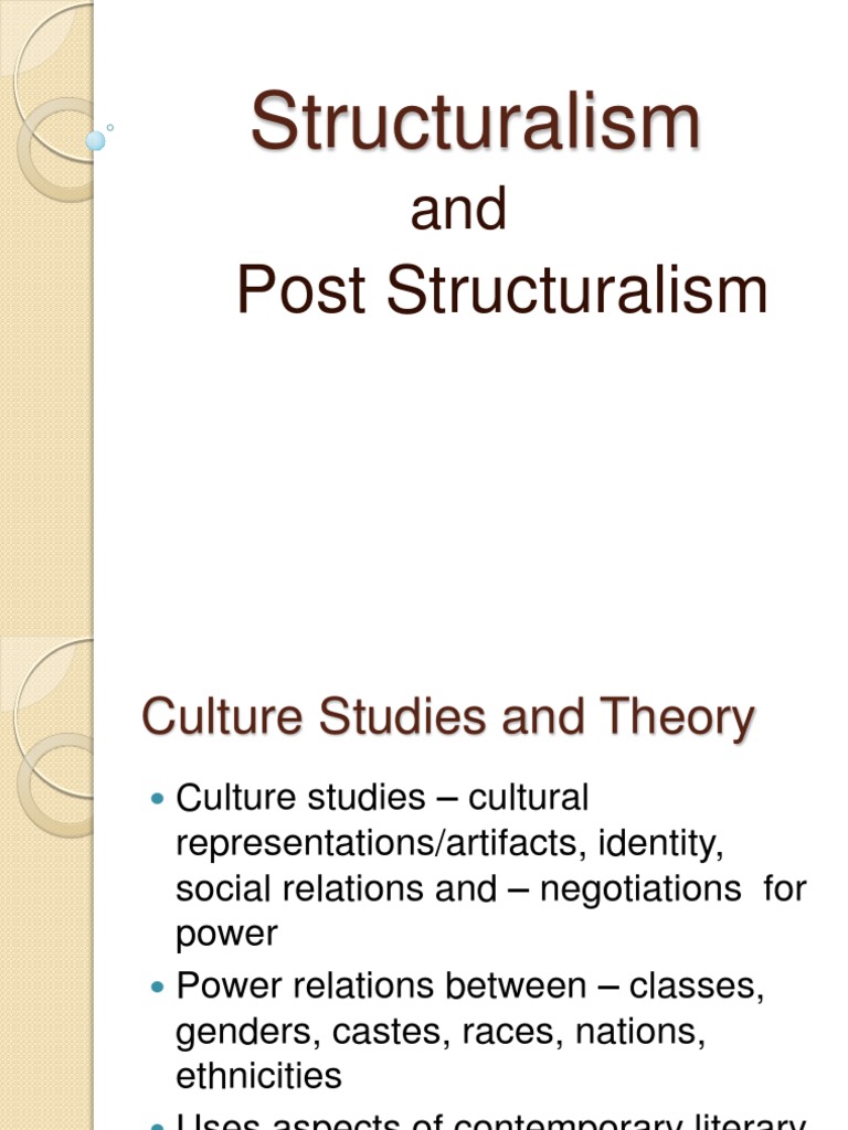 Structuralism, Post Structuralism N Post Modernism PDF Epistemology