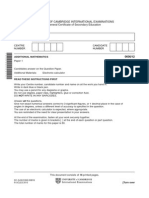 IGCSE Additional Mathematics 2013 November Paper 12