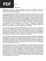 Justificación de La Didáctica (Camilloni)