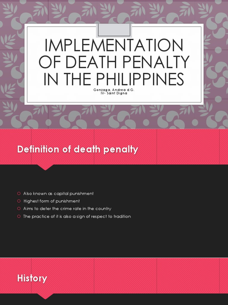 case study about death penalty in philippines