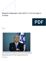 Benjamin Netanyahu Tells AIPAC To Put Its Head in A Noose - The Ugly Truth