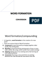 Word Formation Conversion