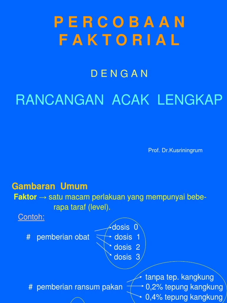Rancangan Acak Lengkap
