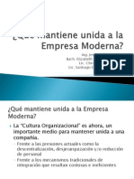 Qué Mantiene Unida A La Empresa Moderna