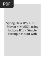 Spring Data JPA + JSF + Maven + MySQL Using Eclipse IDE - Simple Example To Start With