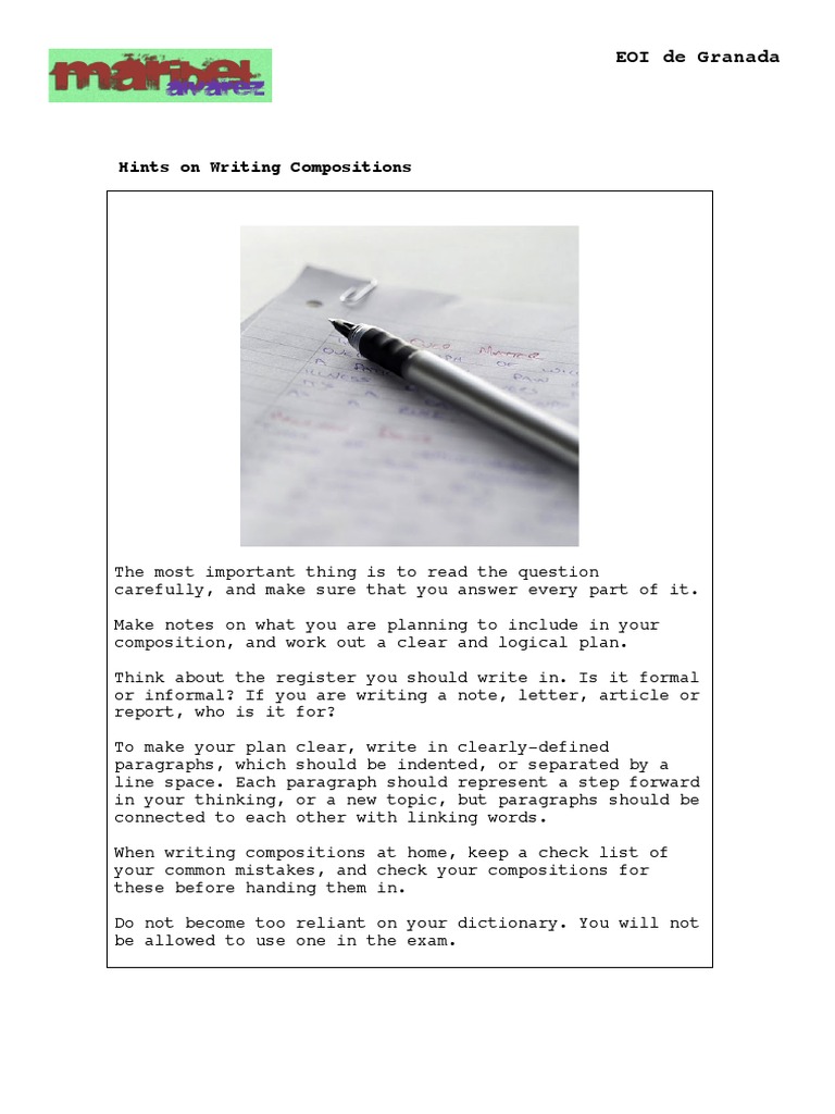 Tips for Writing Compositions | PDF | Career & Growth