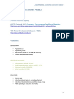 Ii. Country Socioeconomic Profile Possible Sources:: National Statistical Agency OECD Factbook 2013