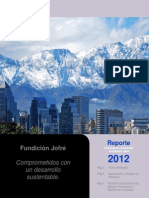 Reporte Sustentabilidad (Ambiental) Fundición Jofré y CIA. Ltda., 2012