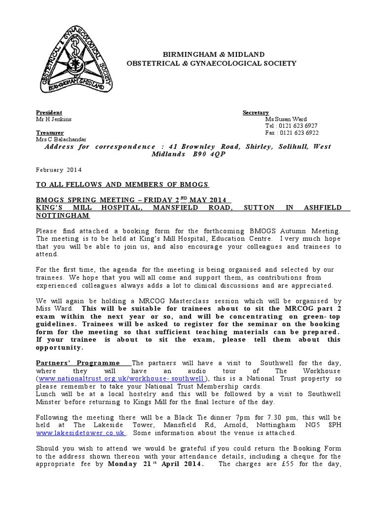BMOGS Meeting Invitation - May 2014 | PDF