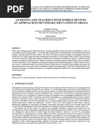 Download LEARNING AND TEACHING WITH MOBILE DEVICES AN APPROACH IN SECONDARY EDUCATION IN GHANA by Martin SN210353018 doc pdf