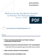 Restructuring The Bond Insurers To Protect All Policyholders-Pershing SQ - 2-19-08