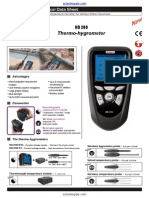 Kimo HD200 Thermo Hygrometer Datasheet