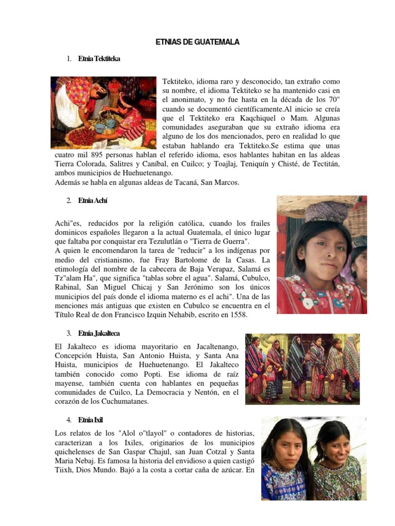 ETNIAS de GUATEMALA 22 Con Imagen