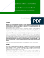 De Una Práctica Profesional Reflexiva A Una "Escritura Reflexiva".