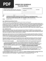 ORDER FEE SCHEDULE NOTICE