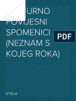 Kulturno Povijesni Spomenici (Nepoznat Rok)