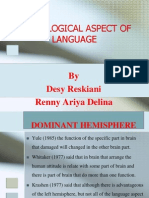 Neurological Aspect of Language: by Desy Reskiani Renny Ariya Delina